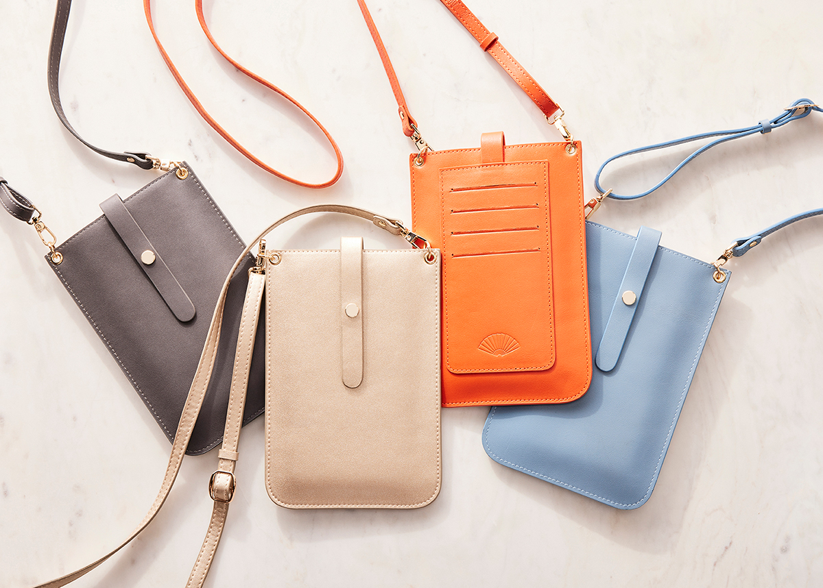 Leather Phone Pouch with Strap - Mandarin Oriental Hotel Collection